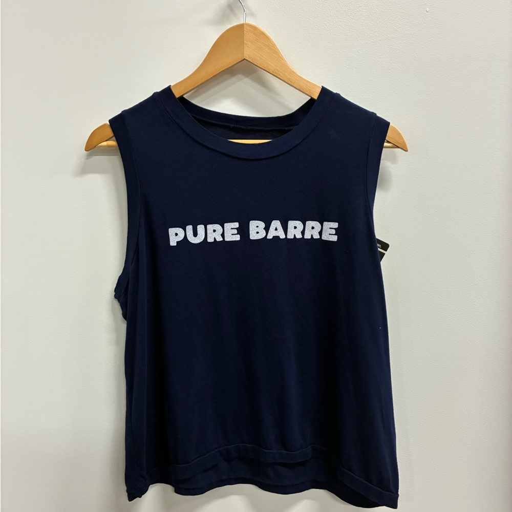 Pure Barre Navy Sleeveless Muscle Tee